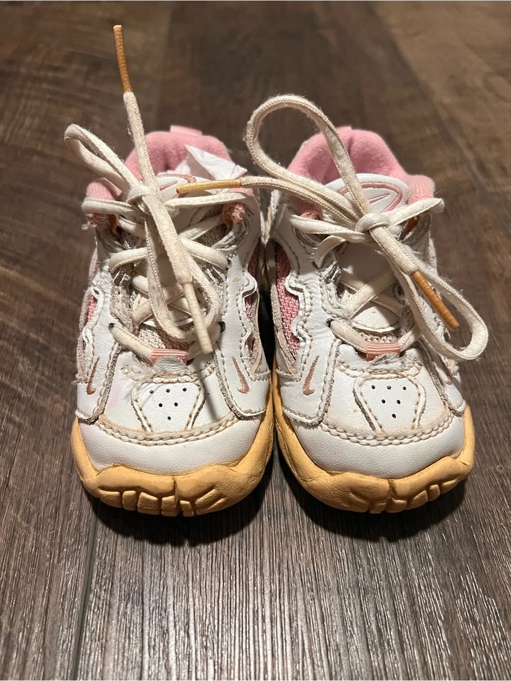 Vintage Nike Kids White, Pink & Peach Sneakers